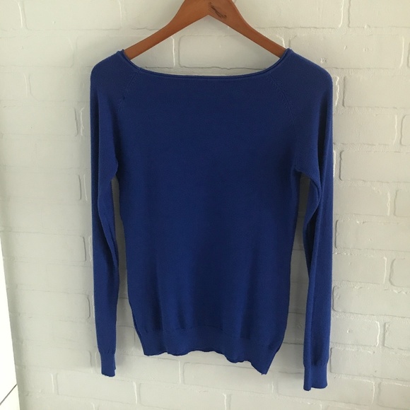Y2k Whoo Blue Longsleeve Sweater - Women Size S - Picture 4 of 6